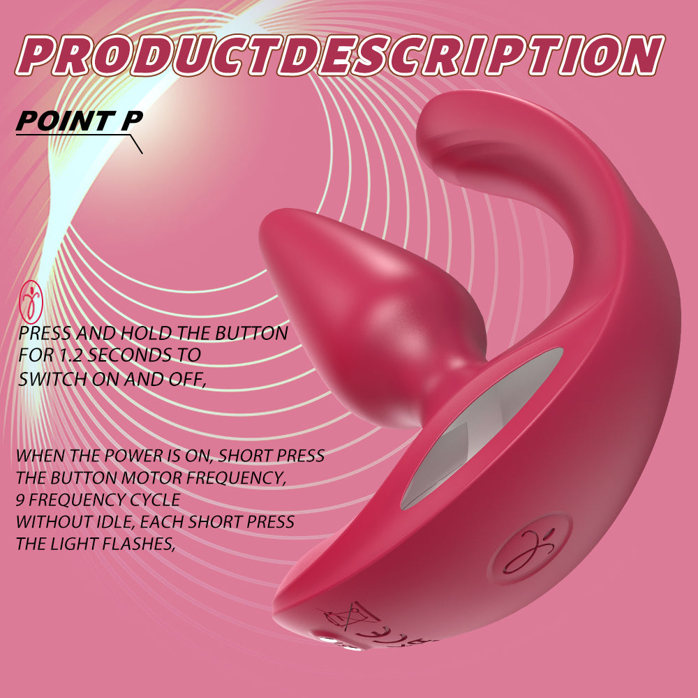 Anal vibrator with clitoral stimulation