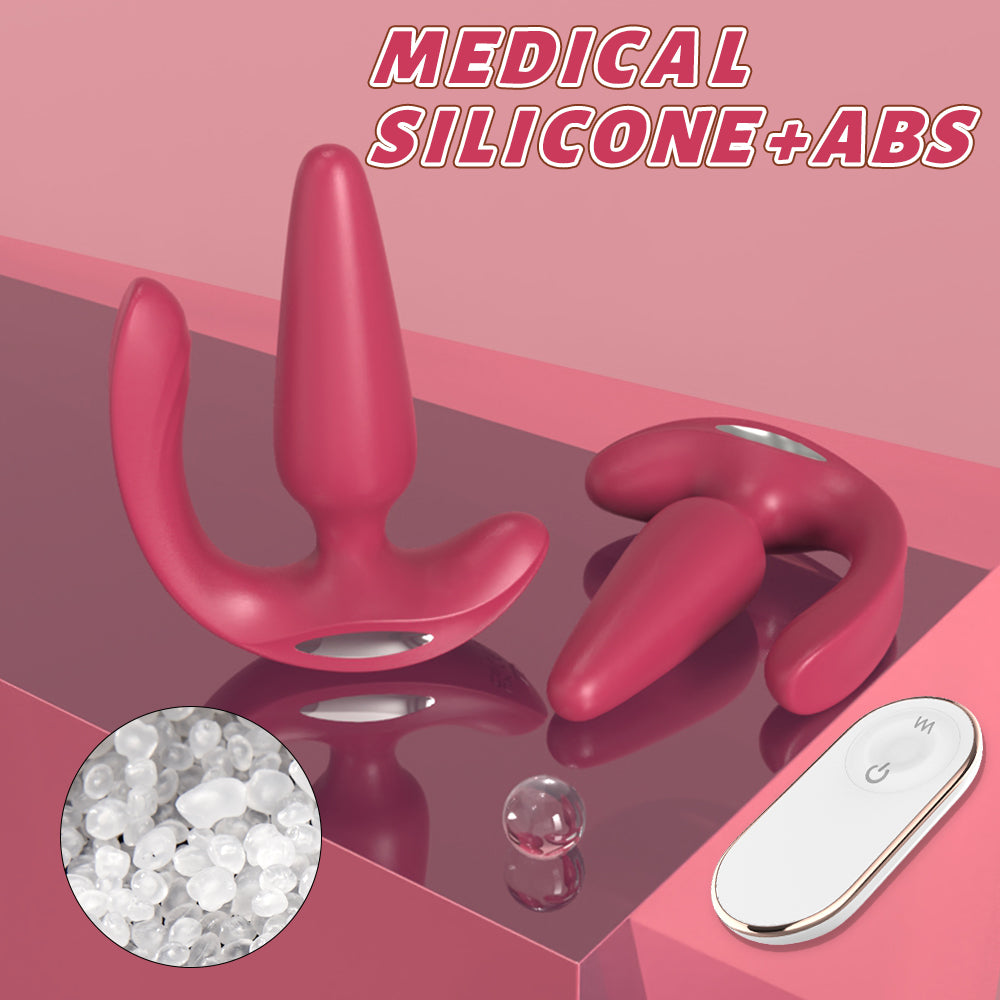 Anal vibrator with clitoral stimulation