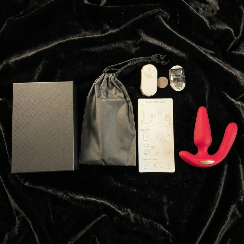 Anal vibrator with clitoral stimulation