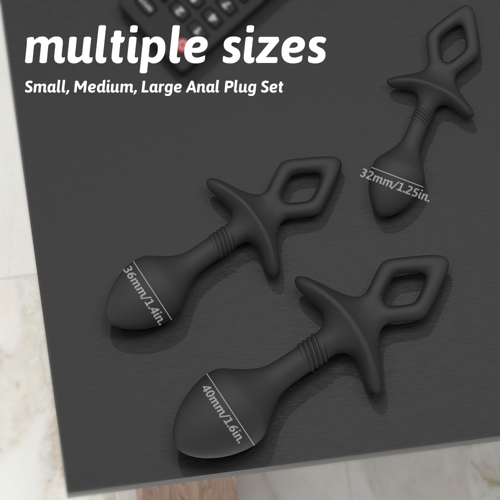 Butt plug set flexible training kit anal toys for beginners