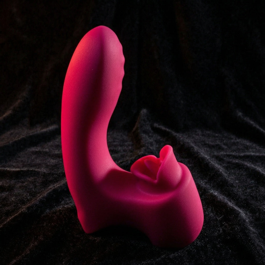 Clitoral and G Spot Stimulator in Pink Finger Vibrator with Waterproof and Rechargeable Designs