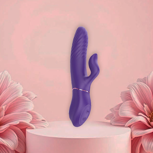 Clitorial Pulsing and Warming Thrusting Vibrator with Waterproof and Rechargeable Designs