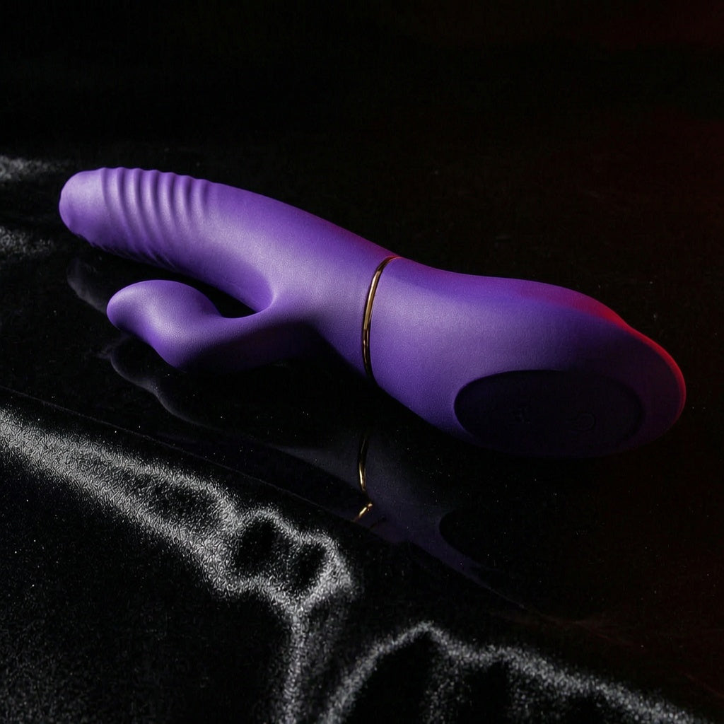 Clitorial Pulsing and Warming Thrusting Vibrator with Waterproof and Rechargeable Designs