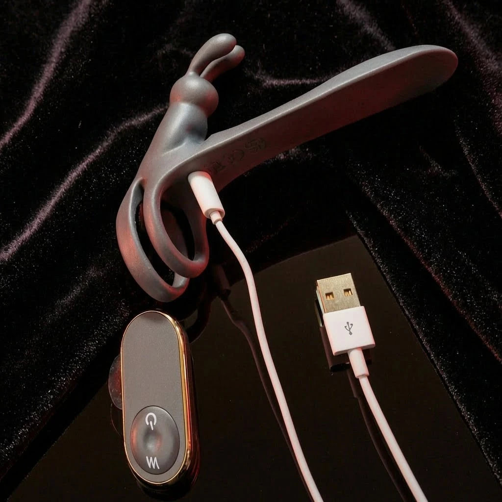 Cock Ring vibrator with Remote Control and rabbit vibrator for couples