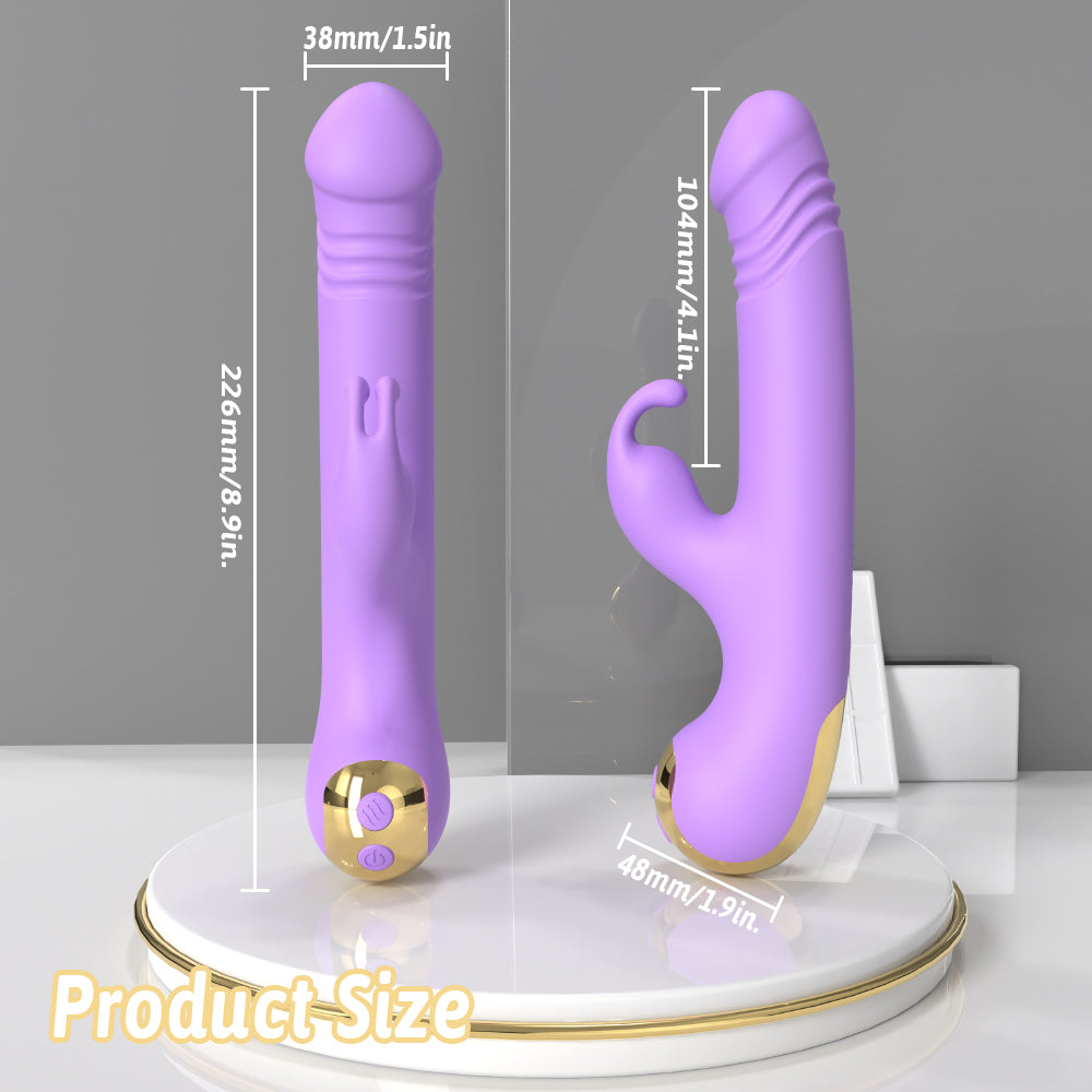 G Spot & Happy Rabbit Thrusting Vibrator with Waterproof and Rechargeable