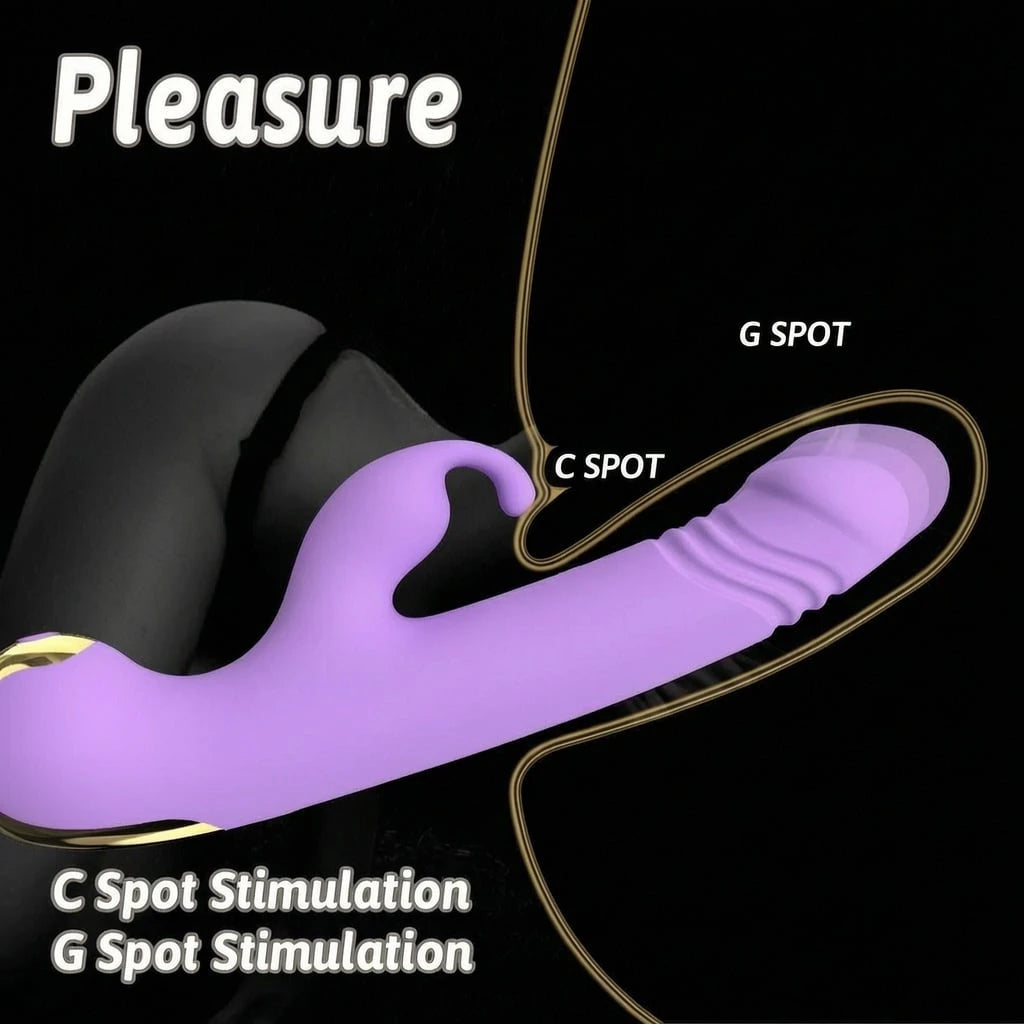 G Spot & Happy Rabbit Thrusting Vibrator with Waterproof and Rechargeable