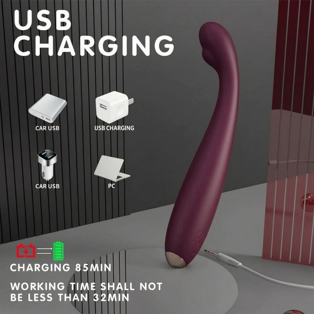 USB-rechargeable massage wand with fast charging capability