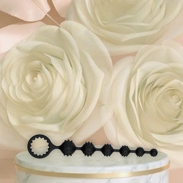 Gradual and Studded anal Beads with cock ring