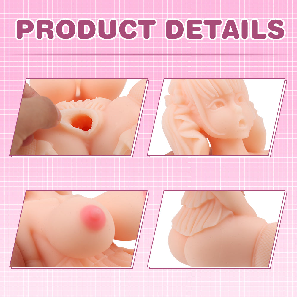 Male Stroker Small Fantasy Sex Doll Anime with big nipples and realistic Pocket Pussy