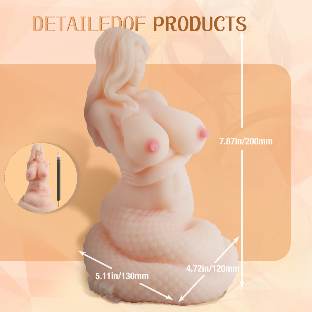 Male Stroker Small Fantasy Sex Doll Medusa with realistic Pocket Pussy