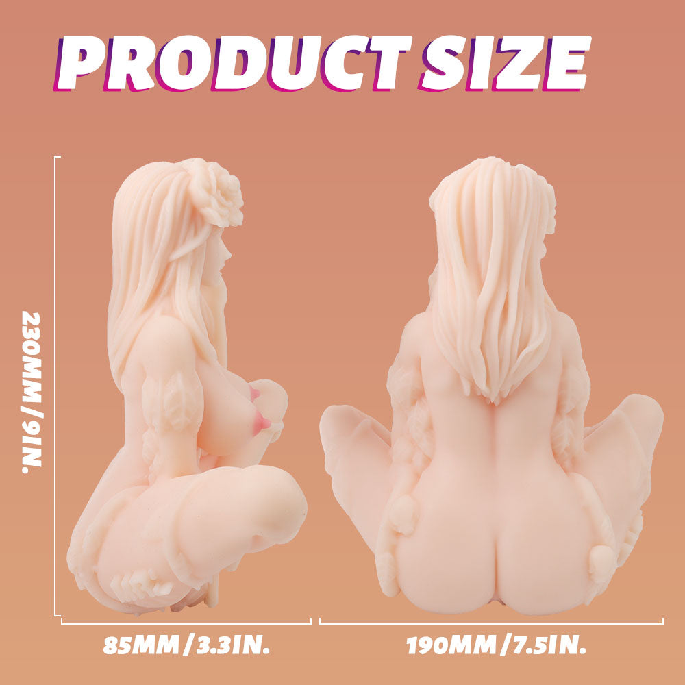 Mini Sex Doll Male Stroker Yomi with realistic pussy, product size is 7.5 inch