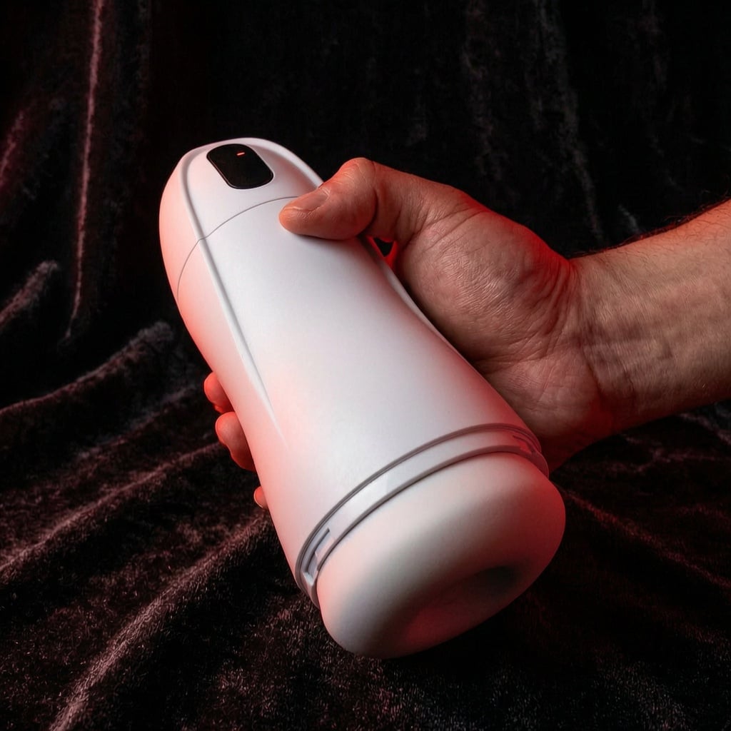 Multi-Function App Control Male Masturbator with 4 suction intensity adjustment and one-touch burst mode , 12 vibration frequency settings to deliver comprehensive massage pleasure.
