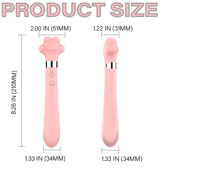 Pink Vibrator Kitty Paw with Waterproof and Rechargeable Designs