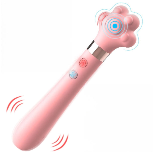Pink Vibrator Kitty Paw with Waterproof and Rechargeable Designs