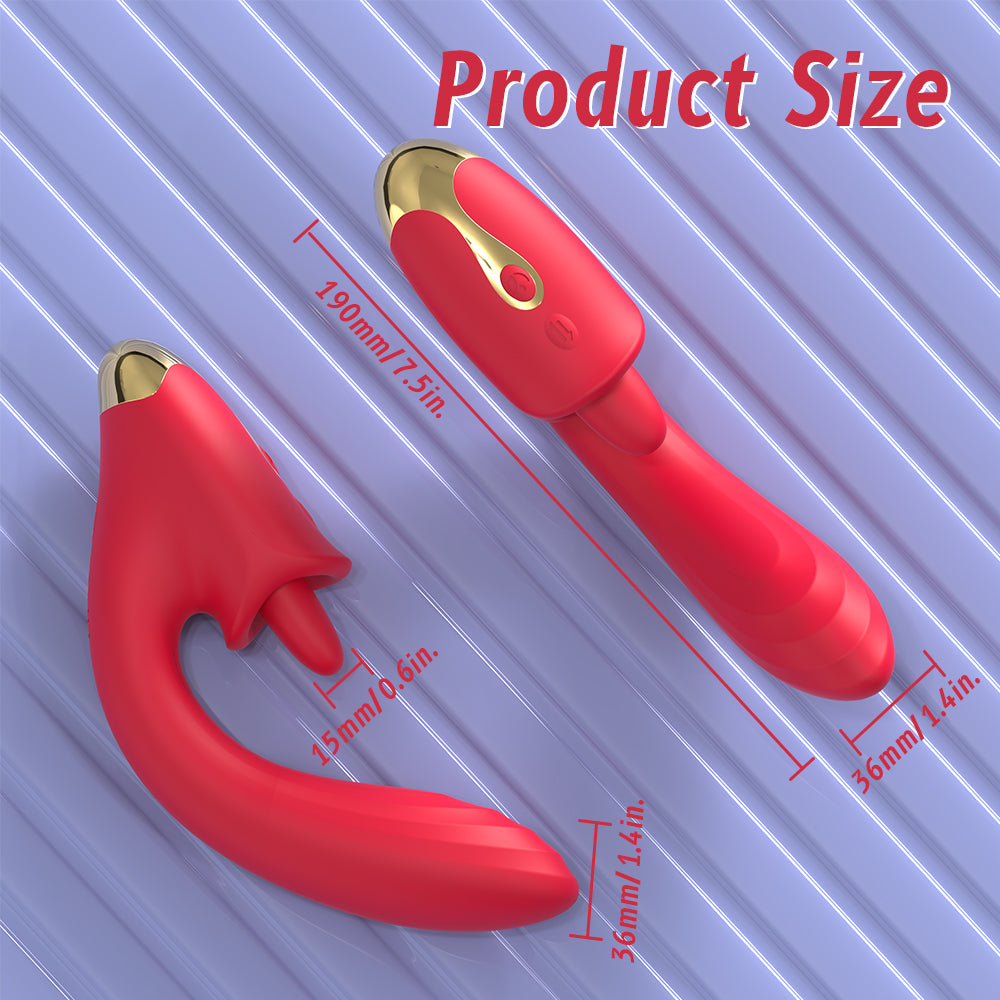Rechargeable & Waterproof Tonue Vibrator with Waterproof and Rechargeable Designs