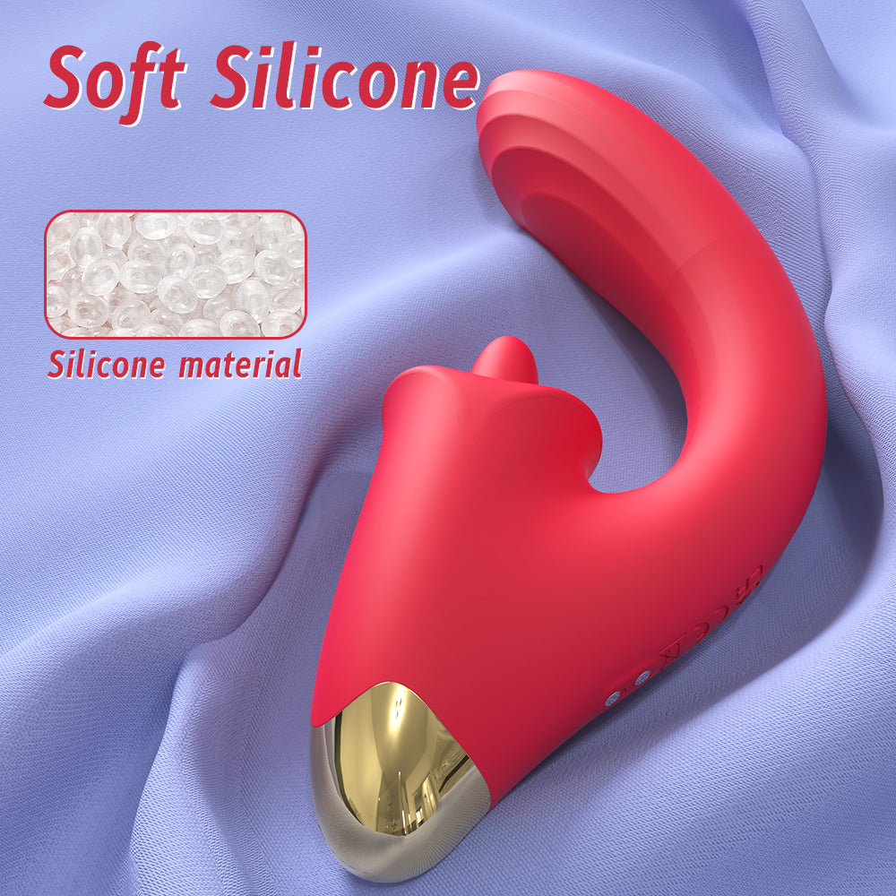 Rechargeable & Waterproof Tonue Vibrator with Waterproof and Rechargeable Designs