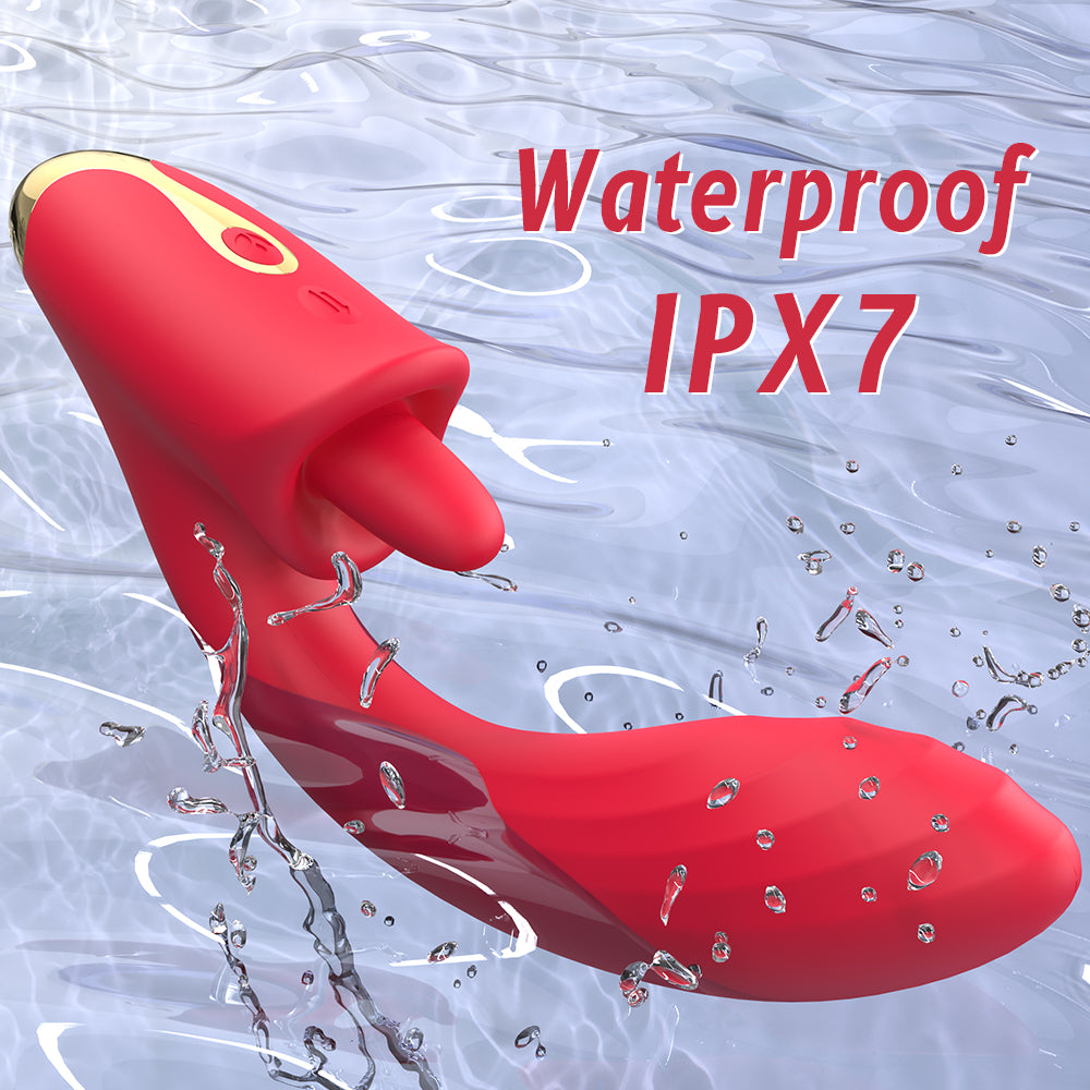 Rechargeable & Waterproof Tonue Vibrator with Waterproof and Rechargeable Designs