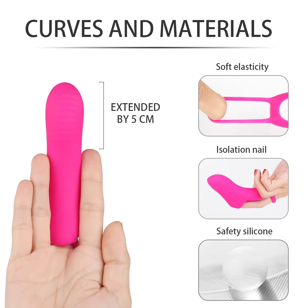 Remote Control in Pink Finger Vibrator with Waterproof and Rechargeable Designs