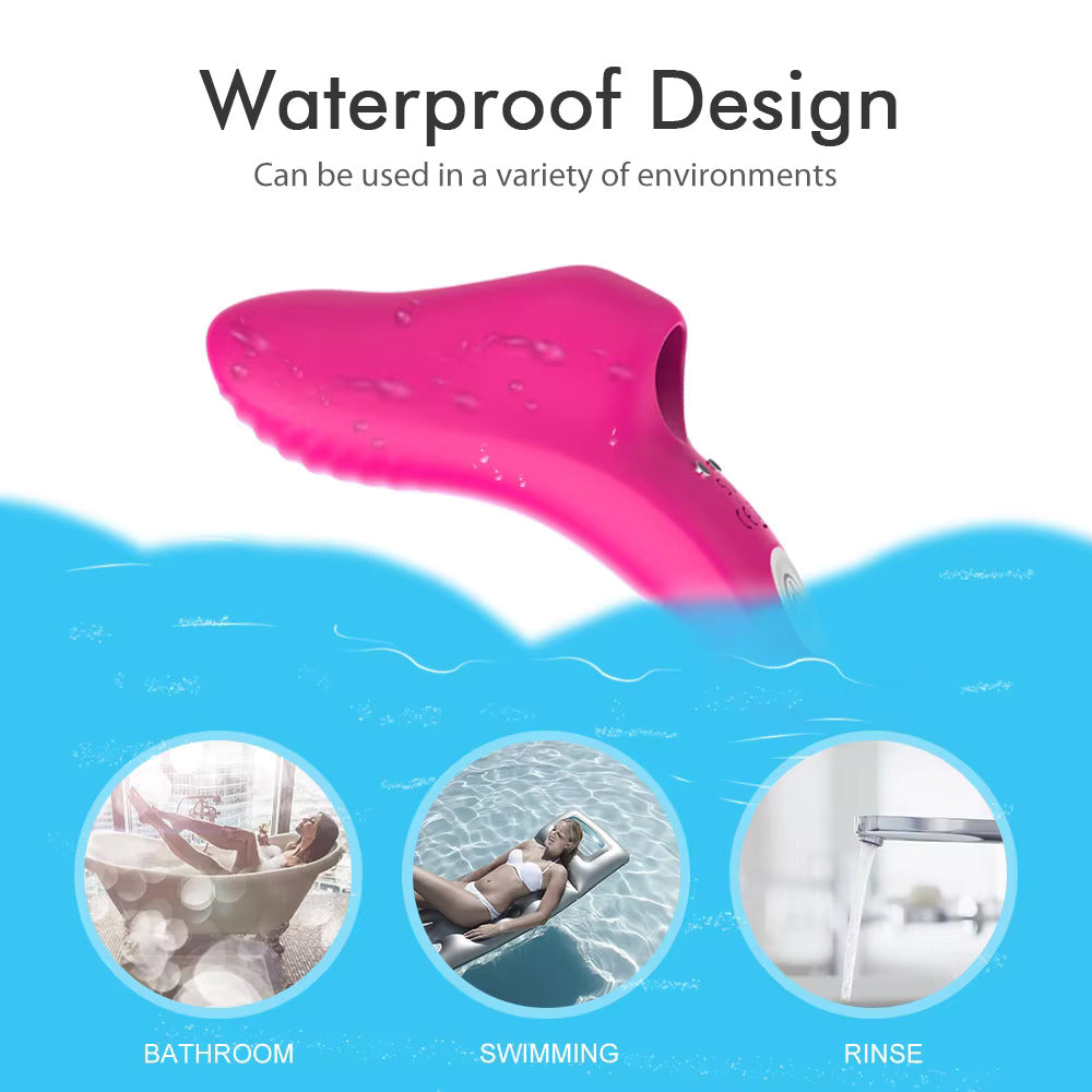 Remote Control in Pink Finger Vibrator with Waterproof and Rechargeable Designs