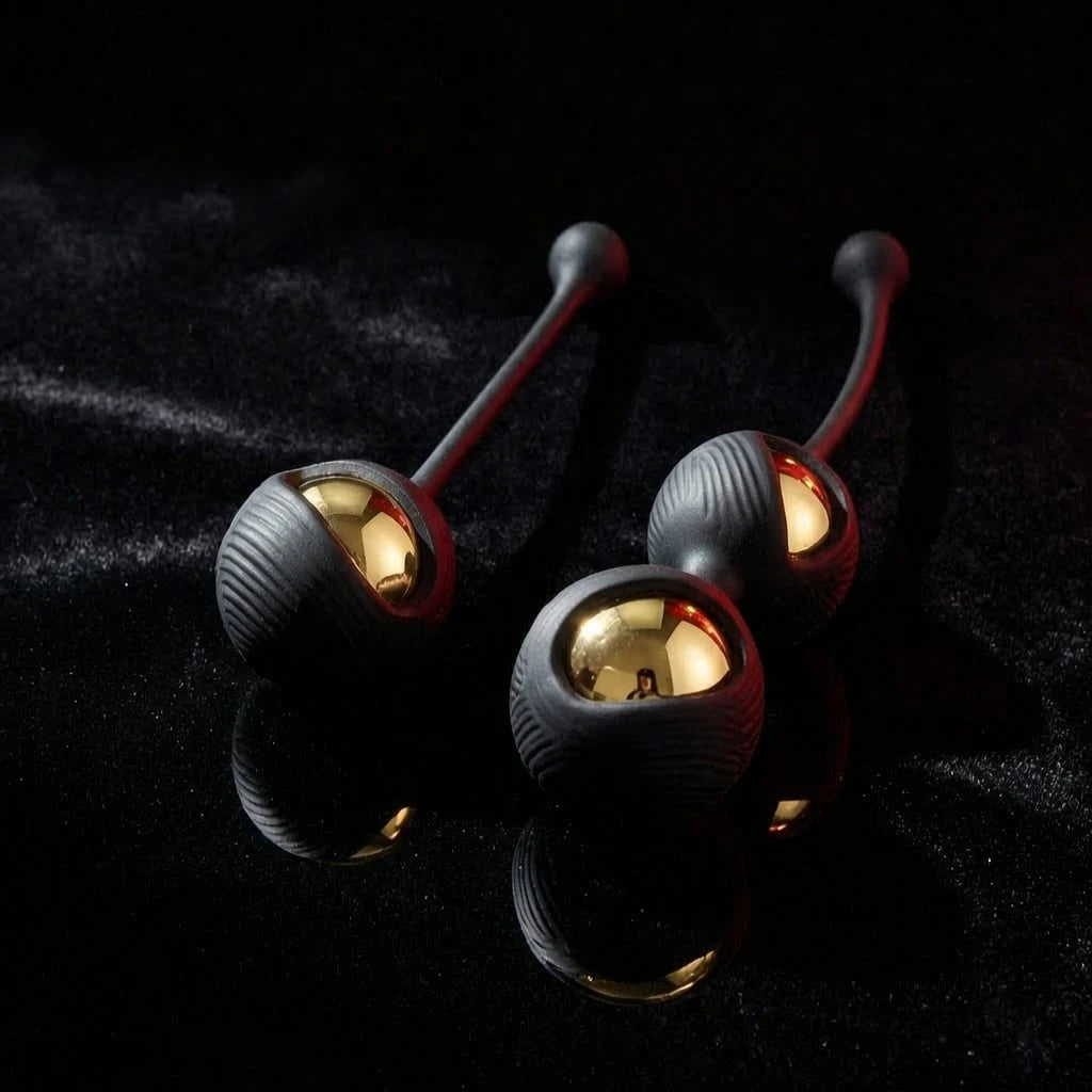 Remote Vibrator Black Kegal Ball Set with Waterproof and Rechargeable Designs