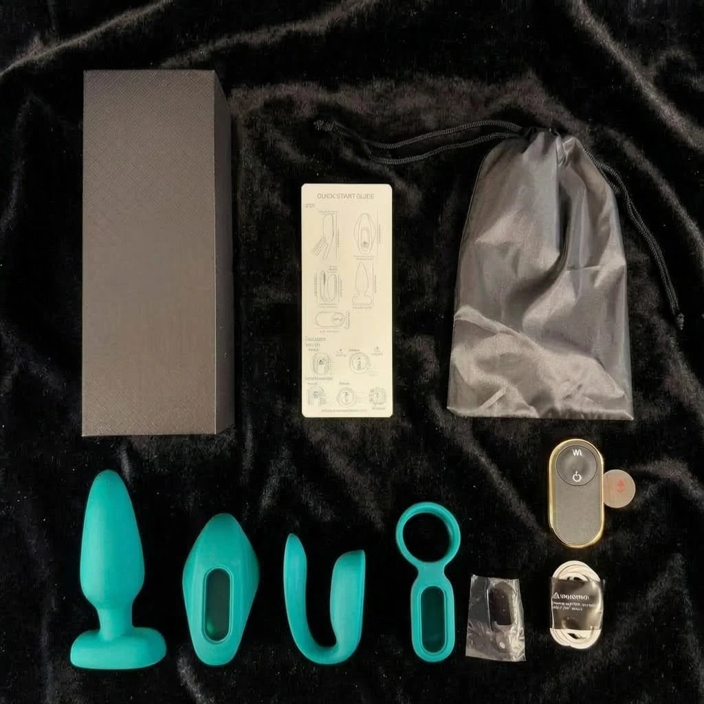 The Lovers' 4-in-1 Rechargeable Remote Controlled Couples Vibrators Set