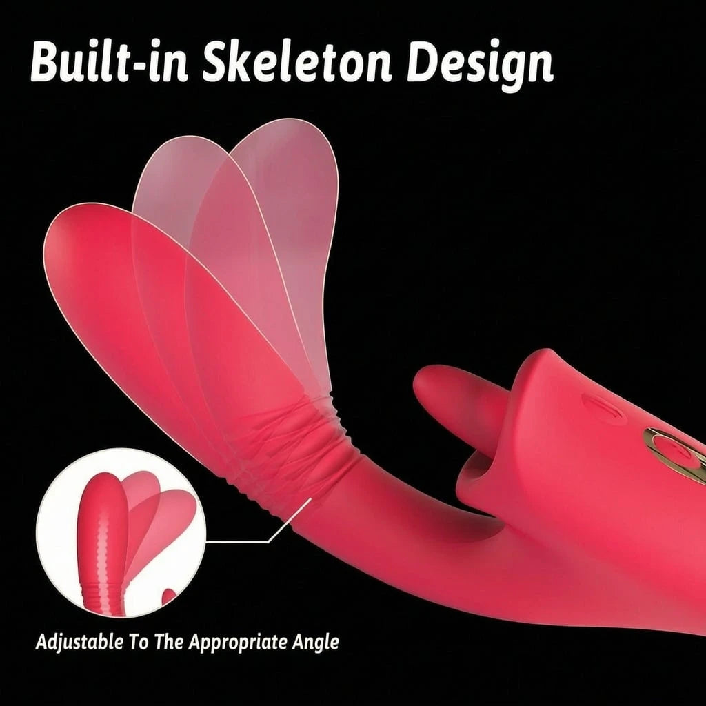 Tongue Clitoral Stimulator Thrusting Vibrator with Waterproof and Rechargeable