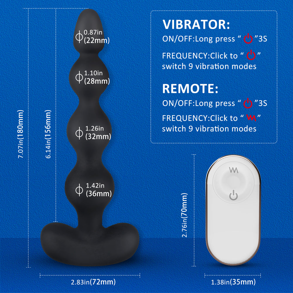 Vibrating Anal Beads best Prostate Massager with remote control