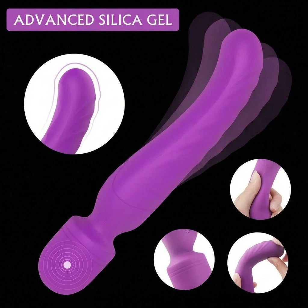 Warming Massage Wand Pink Vibrator with Waterproof and Rechargeable Designs