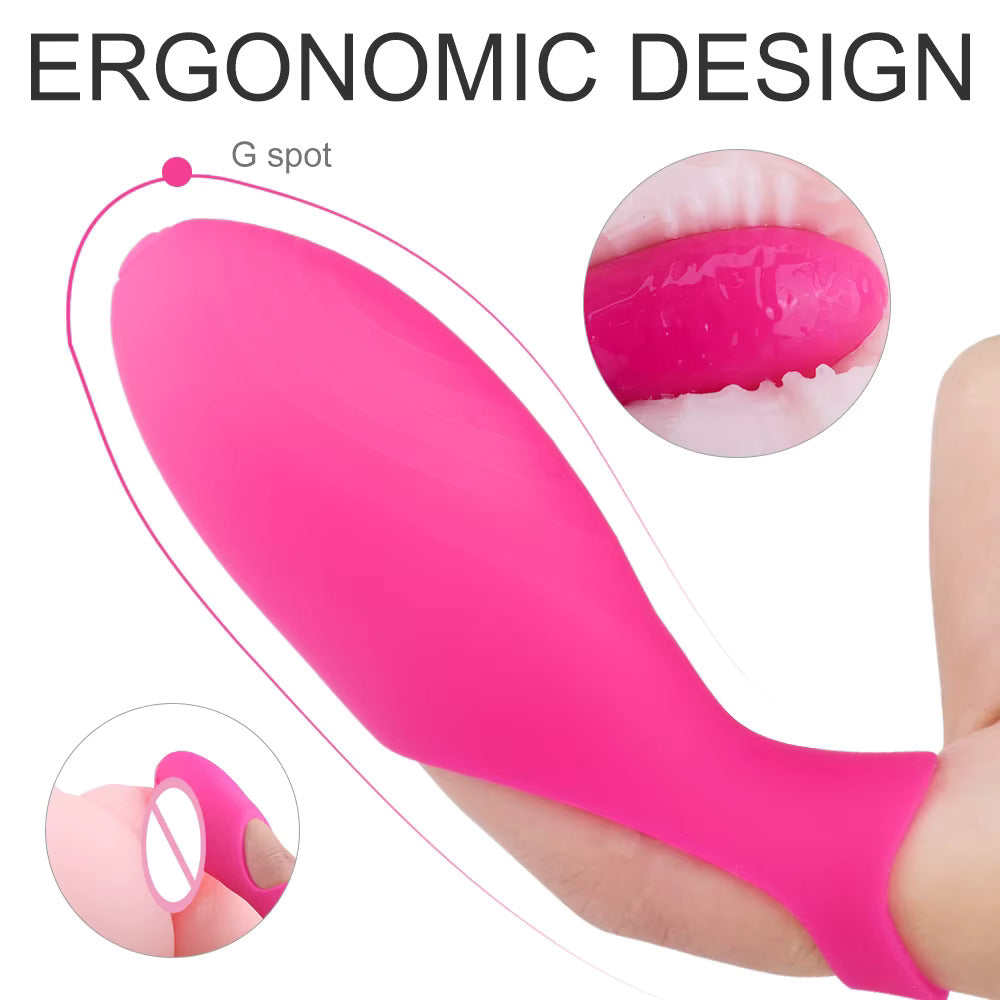 Waterproof and Bullet Design in Pink Finger Vibrator with Waterproof and Rechargeable Designs