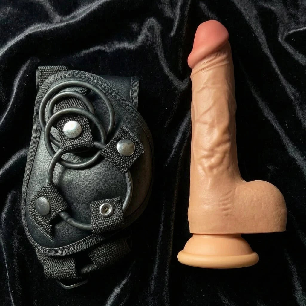 Wildhunni Strap-On Harness Kit with 6-Inch Bendable Realistic Dildo