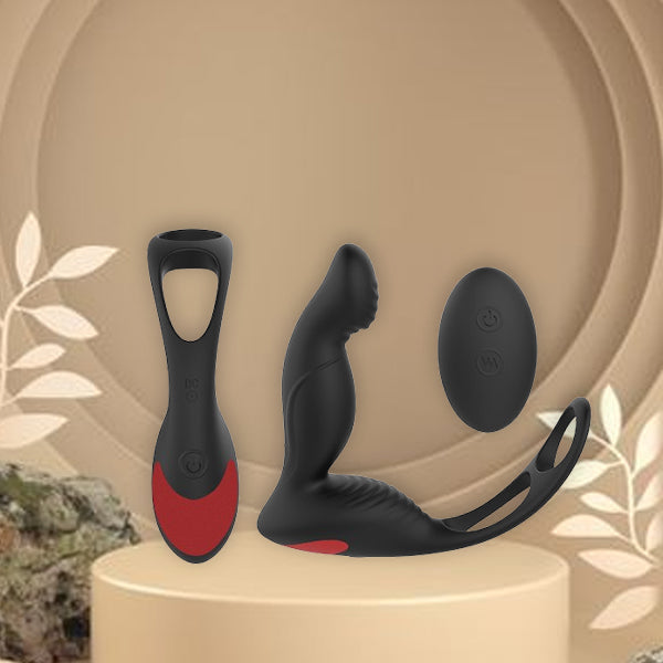 2-in-1 Remote Control Cock Ring Prostate Massager