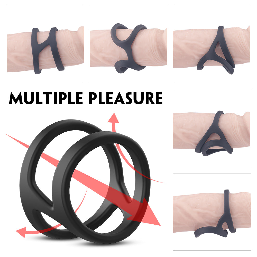 Adjustable Silicone Cock & Ball Rings for men 