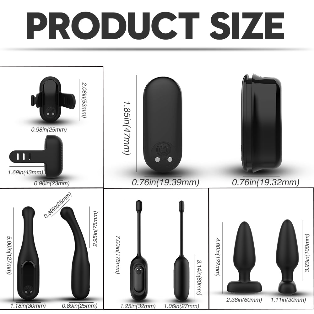 5-in-1 Rechargeable Beginner's Couples Vibrators Kit
