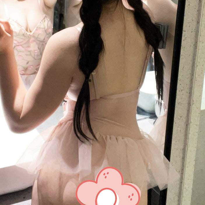 Wildhunni Butterfly Underwire Lilac Babydoll Dress Set