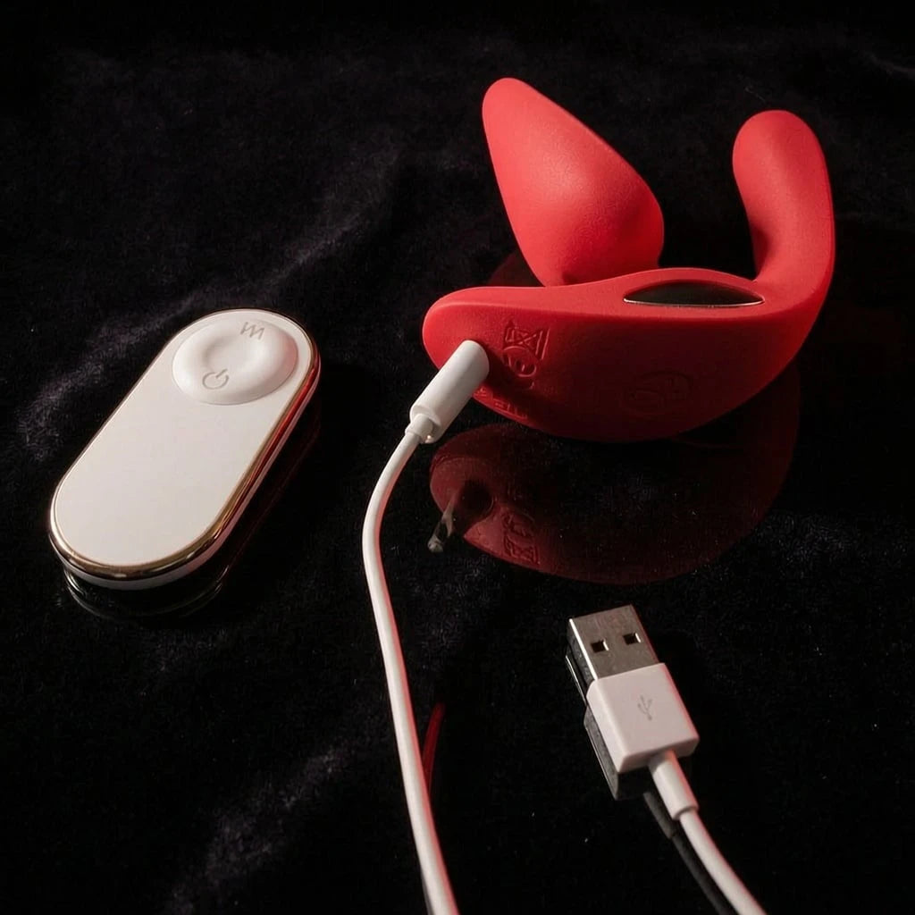 Anal vibrator with clitoral stimulation