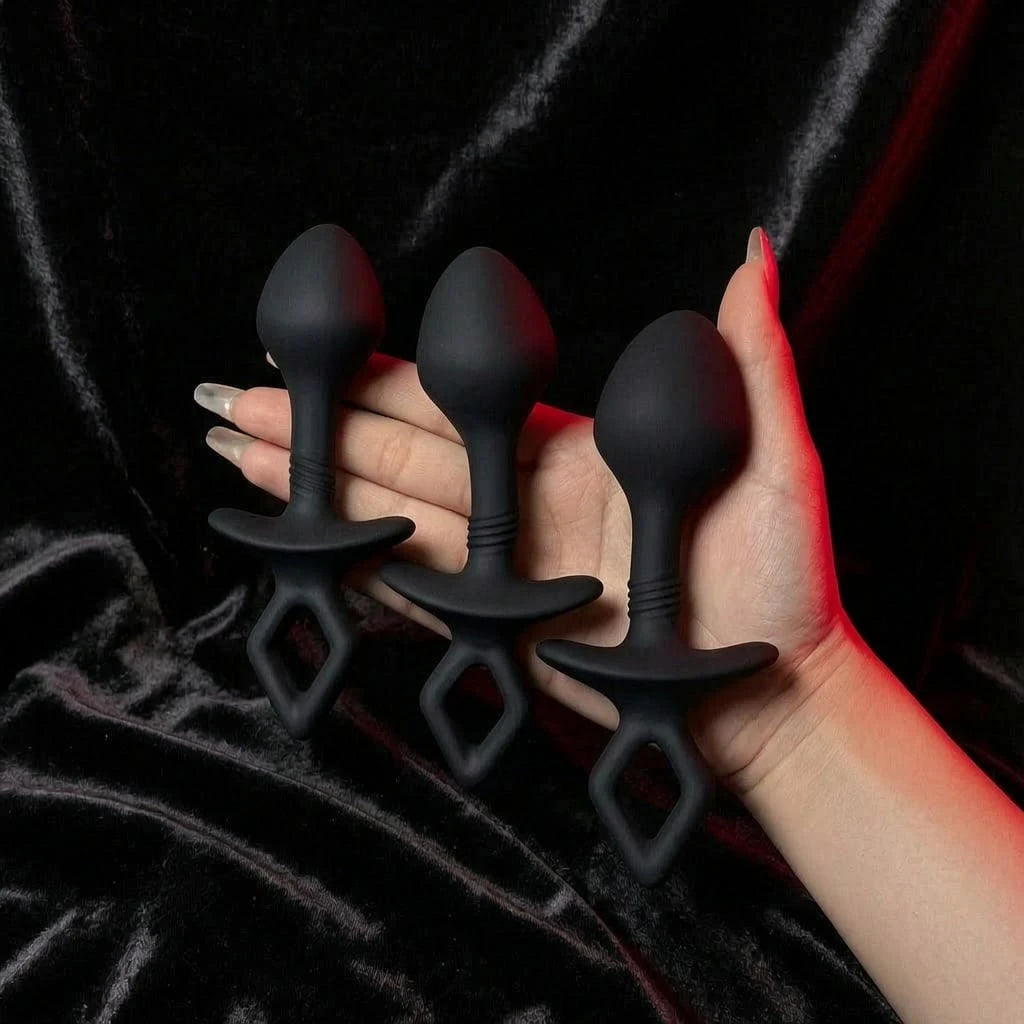 Butt plug set flexible training kit anal toys for beginners