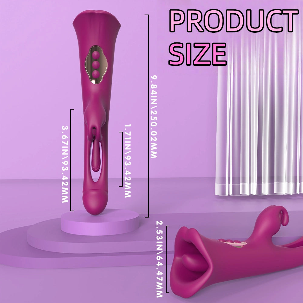 Clitoral & G Spot Stimulator Tongue Vibrator with Waterproof and Rechargeable Designs