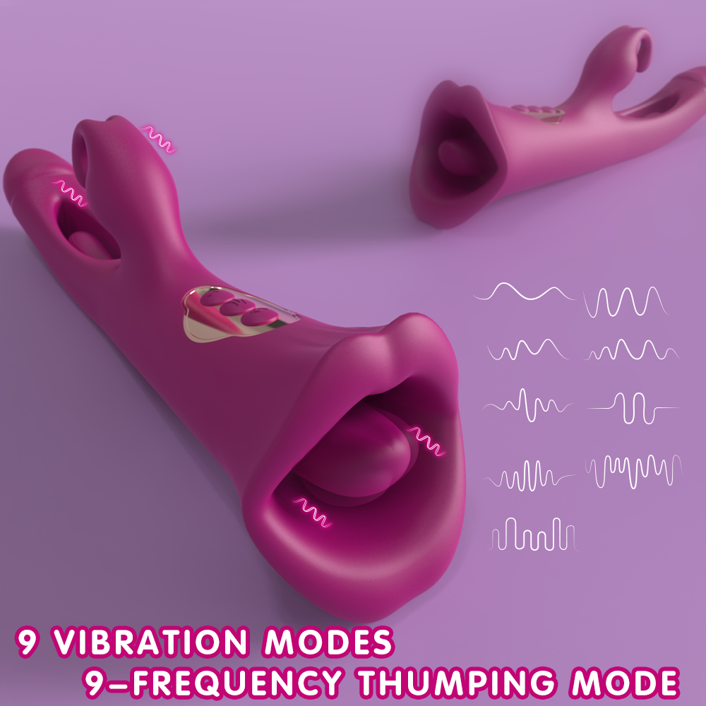 Clitoral & G Spot Stimulator Tongue Vibrator with Waterproof and Rechargeable Designs