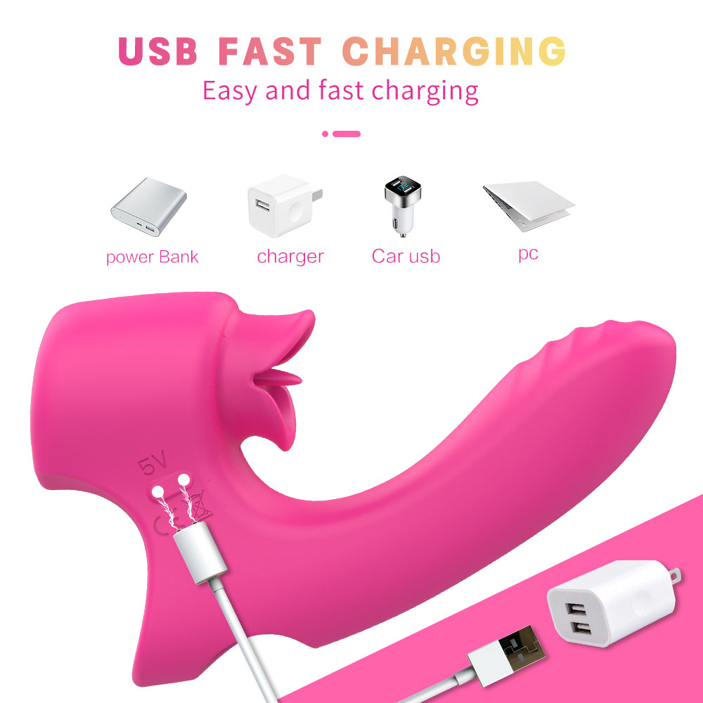 Clitoral and G Spot Stimulator in Pink Finger Vibrator with Waterproof and Rechargeable Designs