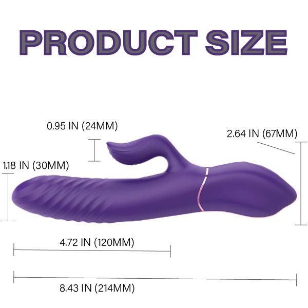 Clitorial Pulsing and Warming Thrusting Vibrator with Waterproof and Rechargeable Designs