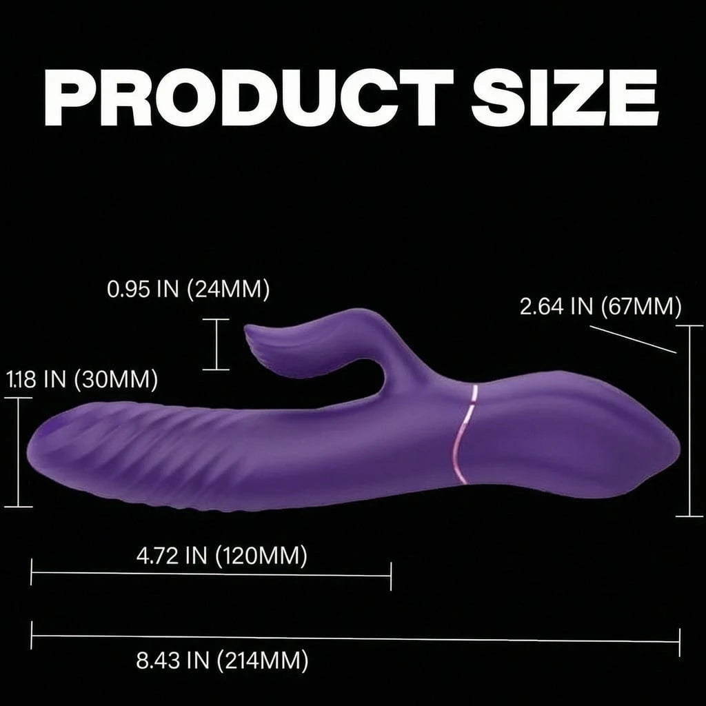 Clitorial Pulsing and Warming Thrusting Vibrator with Waterproof and Rechargeable Designs