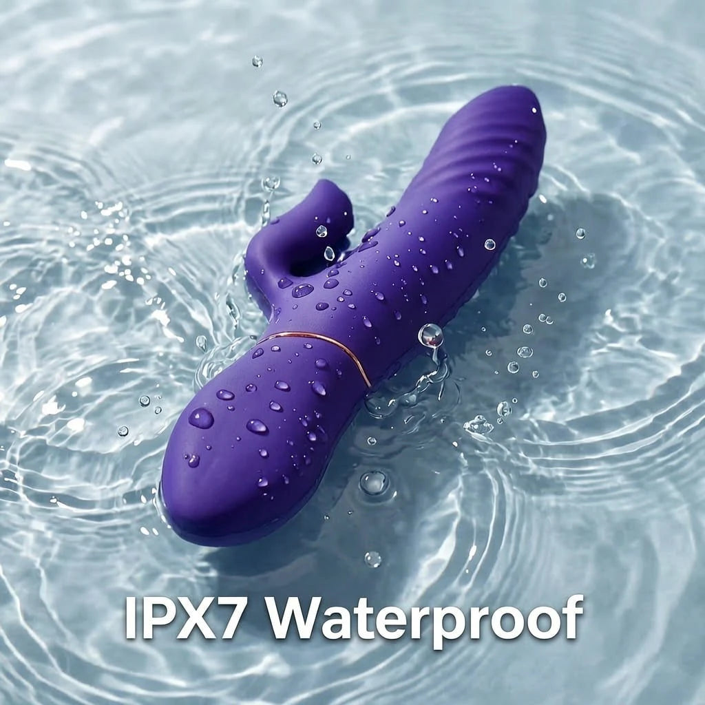 Clitorial Pulsing and Warming Thrusting Vibrator with Waterproof and Rechargeable Designs