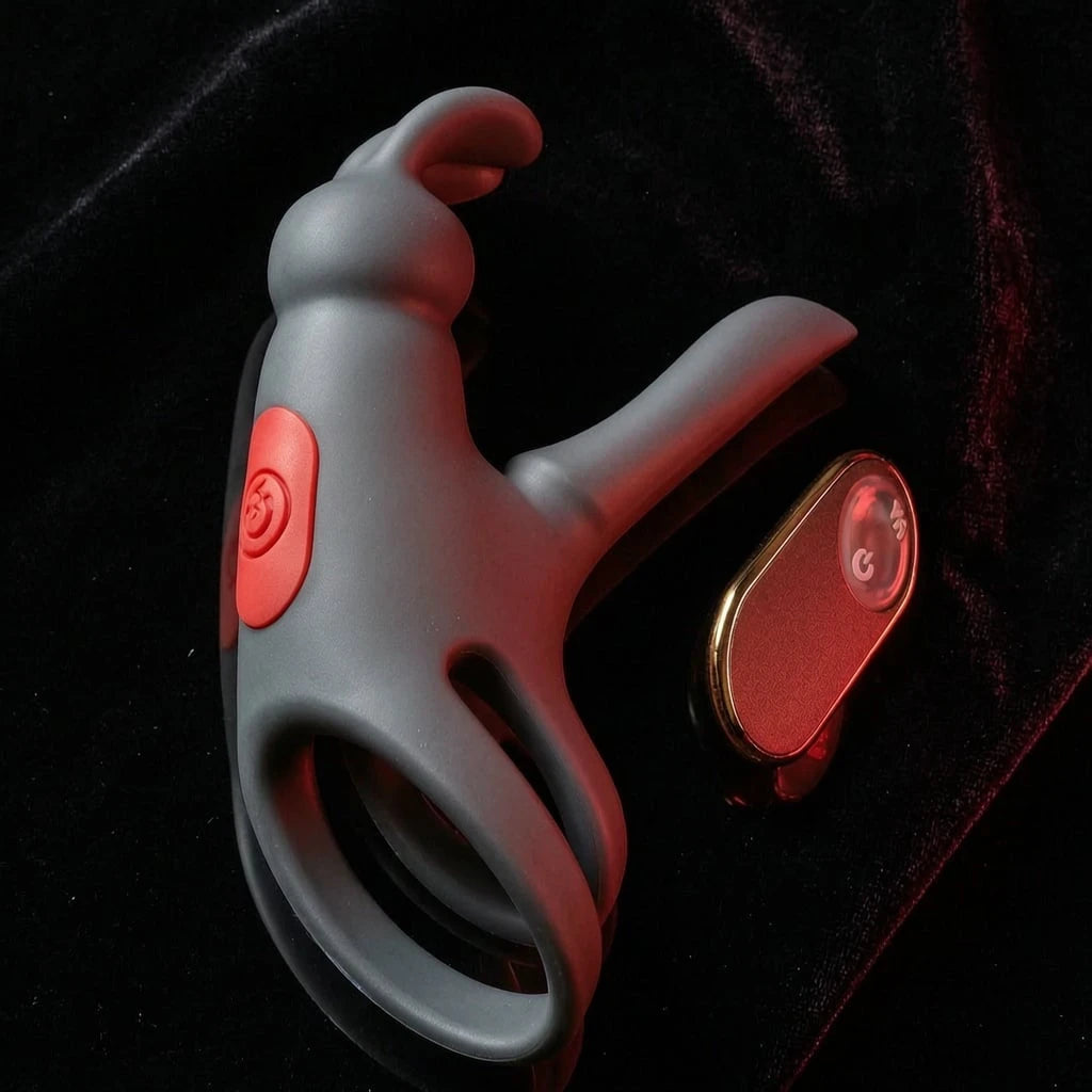 Cock Ring vibrator with Remote Control and rabbit vibrator for couples