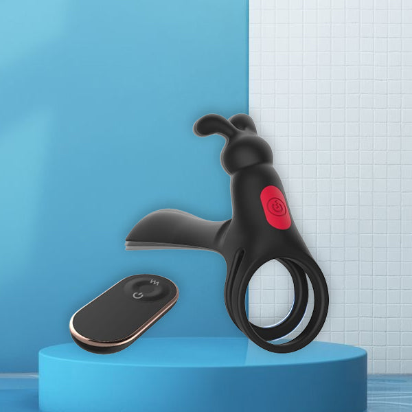 Cock Ring vibrator with Remote Control and rabbit vibrator for couples