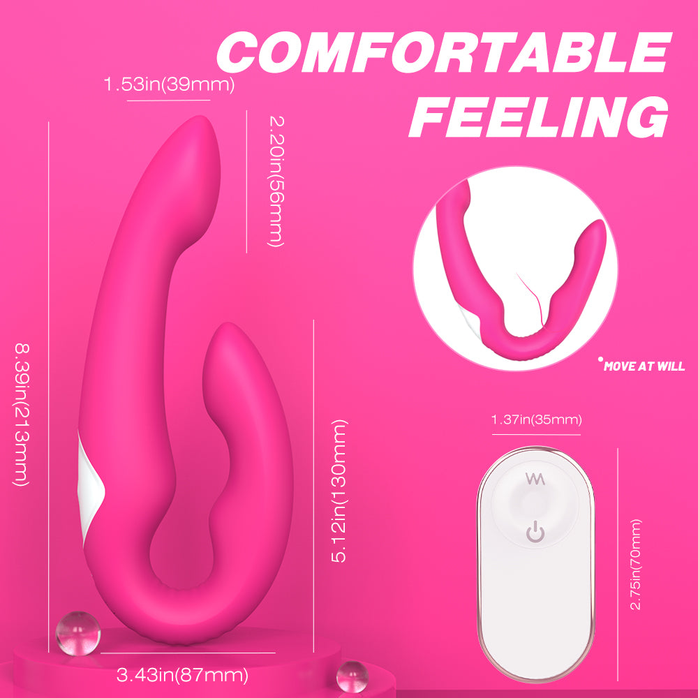 Fexi Dual End Remote Vibrator with Waterproof and Rechargeable Designs