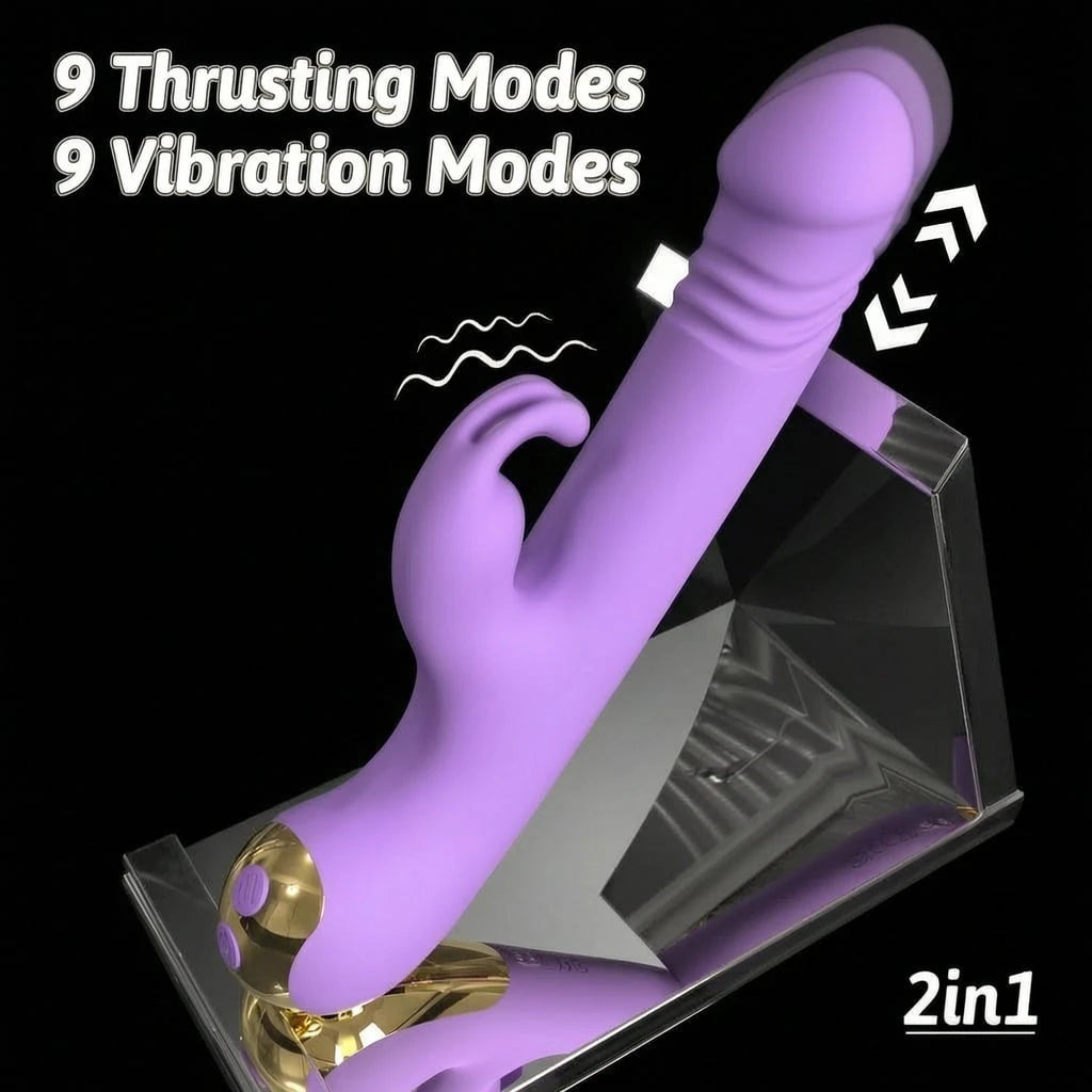 G Spot & Happy Rabbit Thrusting Vibrator with Waterproof and Rechargeable
