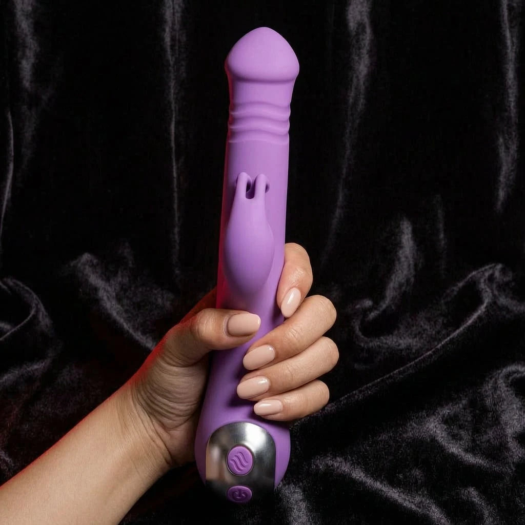 G Spot & Happy Rabbit Thrusting Vibrator with Waterproof and Rechargeable
