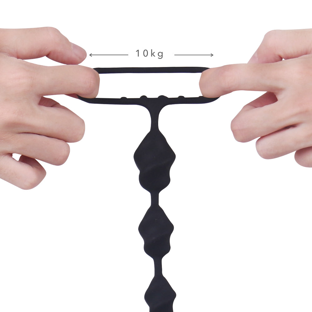 Gradual and Spiral anal Beads with cock ring