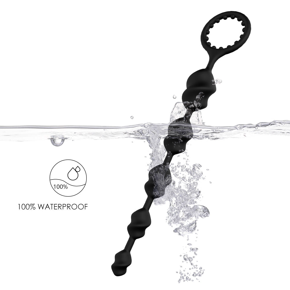 Gradual and Spiral anal Beads with cock ring