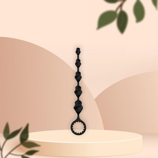 Gradual and Spiral anal Beads with cock ring